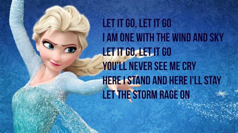 let it go song lyrics